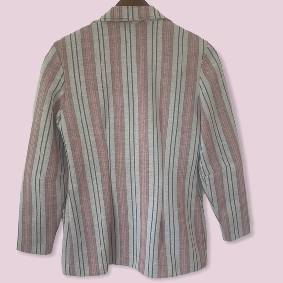 Vintage Chic Striped Two Button Blazer KoKo Knits - Picture 2 of 10